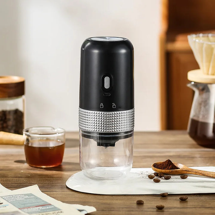 Kompakt Elektrisk Kaffekværn med USB Genopladeligt Batteri