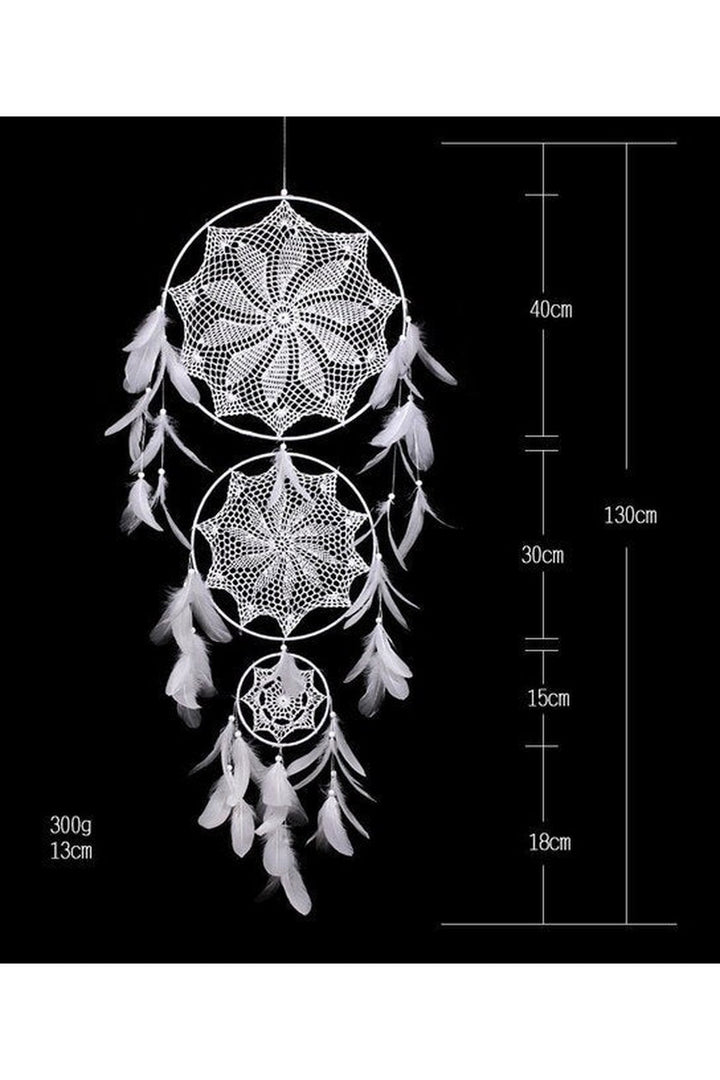 Stor Økologisk Drømmefanger Vægkunst med Håndlavet Design