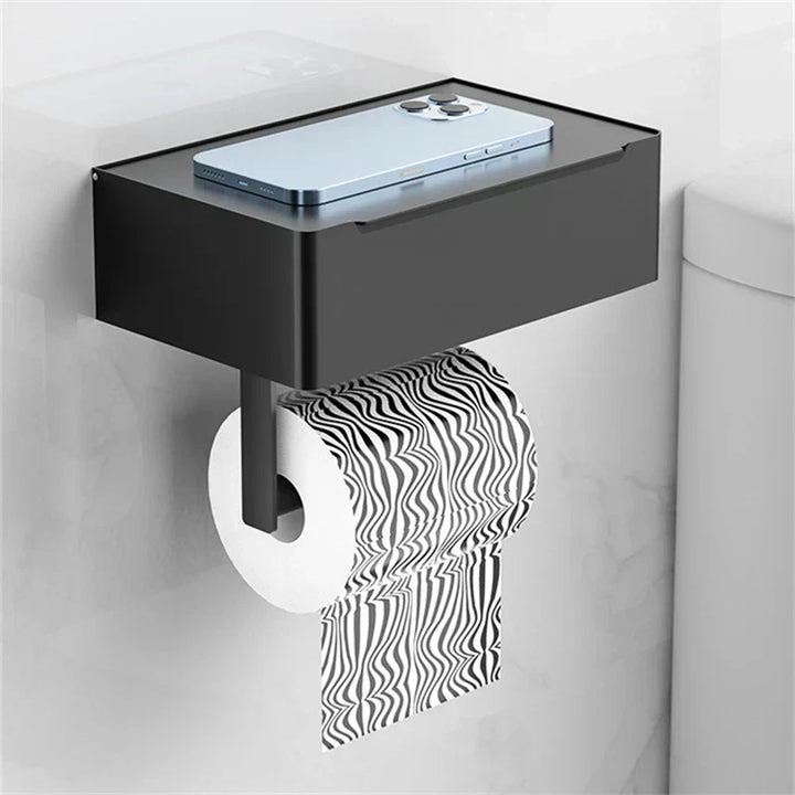 Elegant Metal Toiletpapirholder i Sort eller Sølv