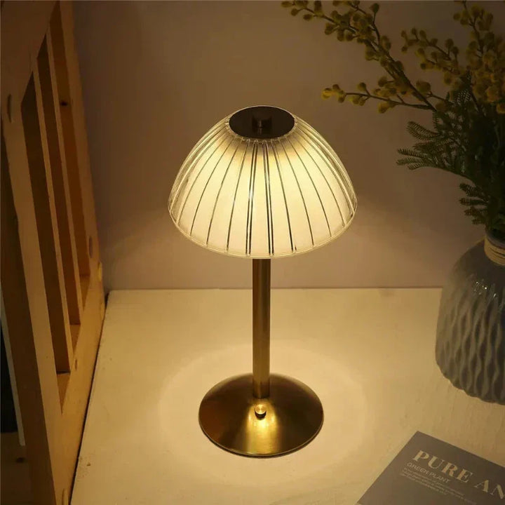 Trådløs LED Bordlampe med Justerbar Lysstyrke og Tre Farvemodes