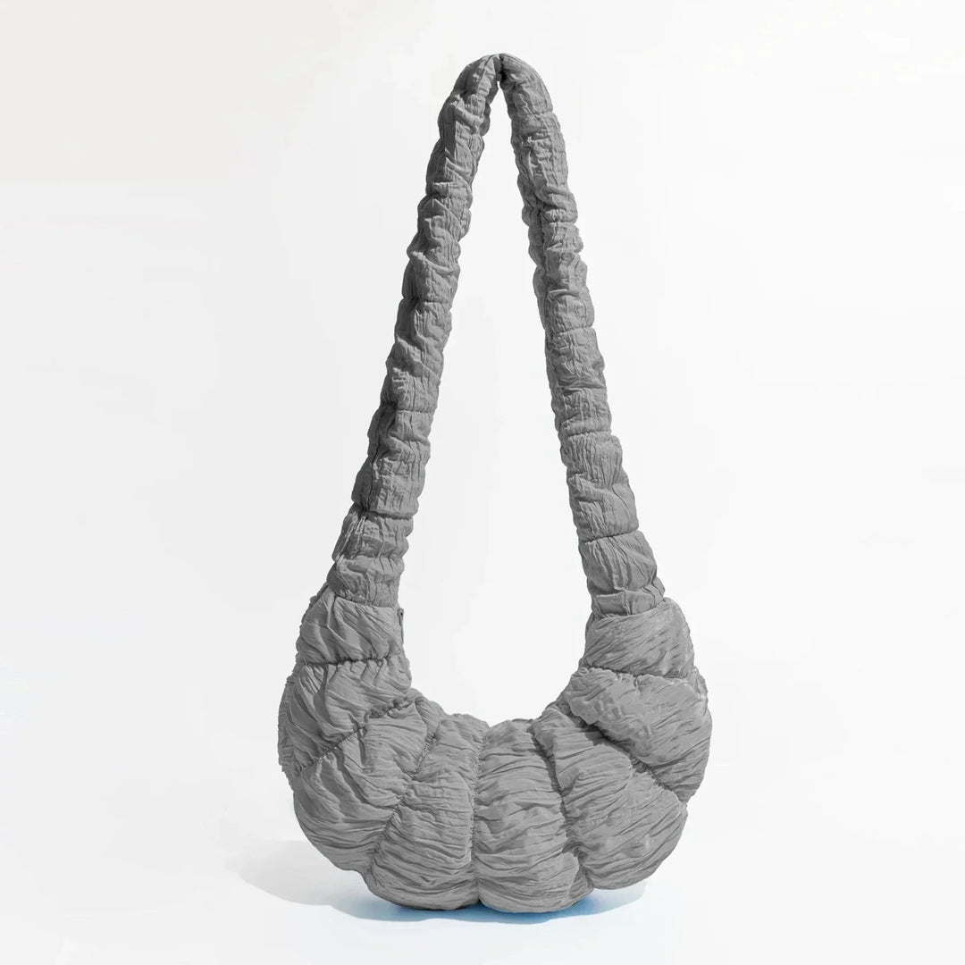 Puff Croissant Skuldertaske i Let Nylon