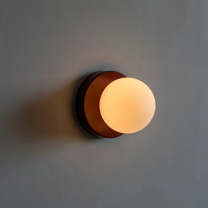 Minimalistisk Væglampe i Farvet Glas G9