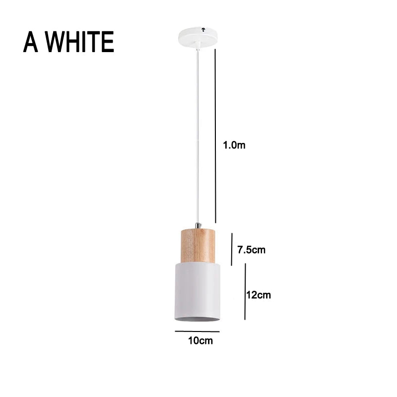 Moderne LED Pendellampe i Metal og Træ