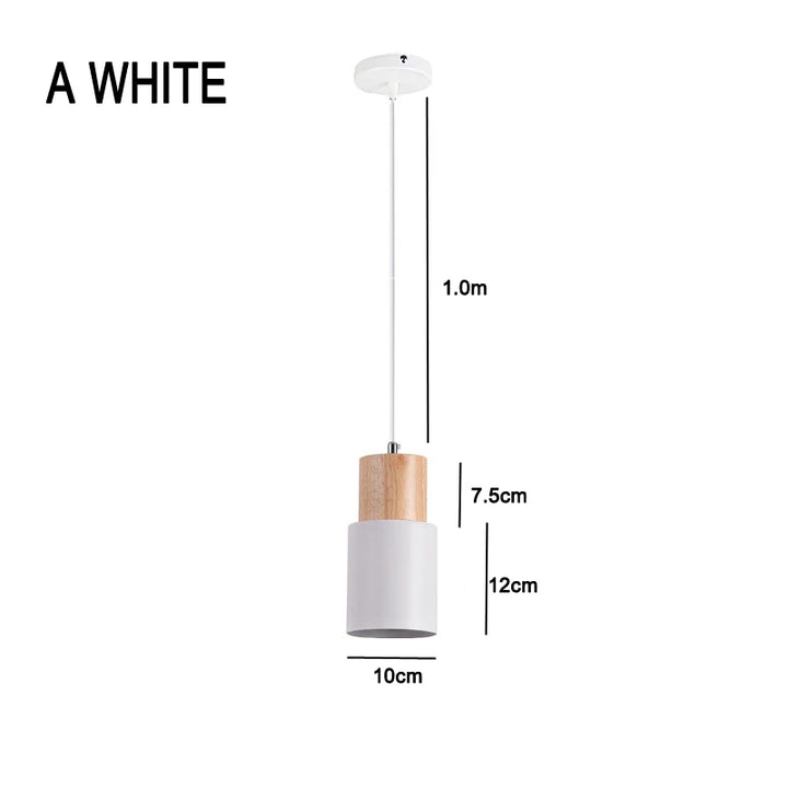 Moderne LED Pendellampe i Metal og Træ
