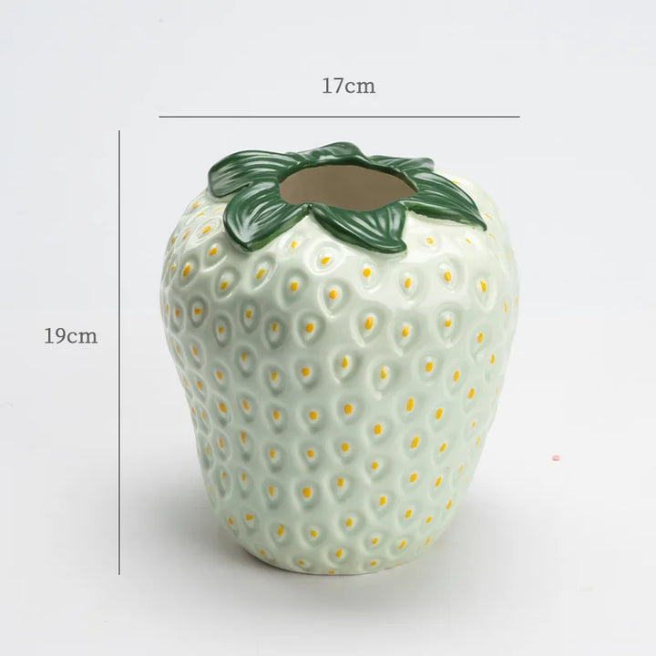 Jordbærformet Keramisk Vase til Blomsterarrangementer