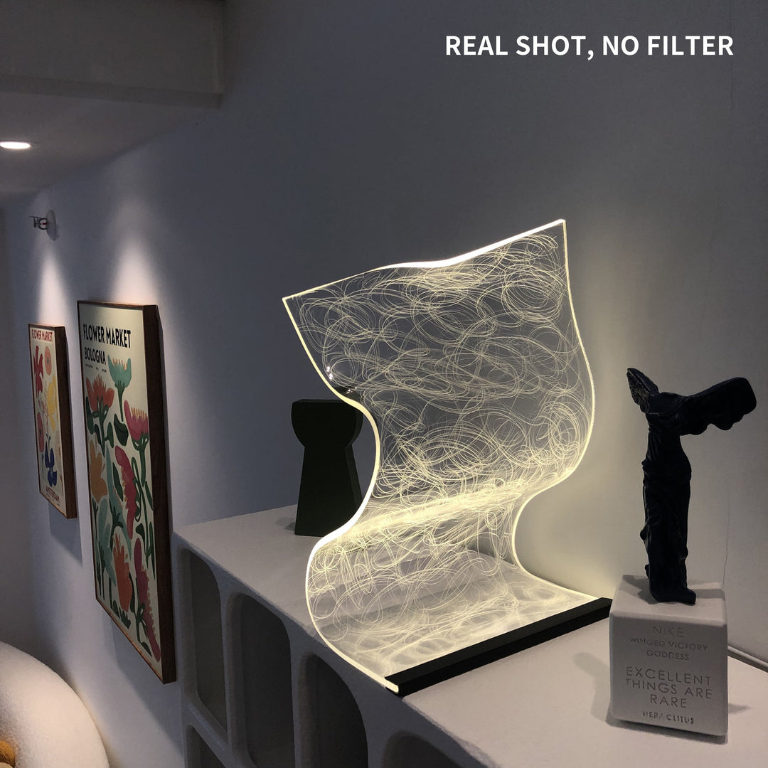 Artsy LED Bordlampe i Glas - Mini & Regular Størrelser