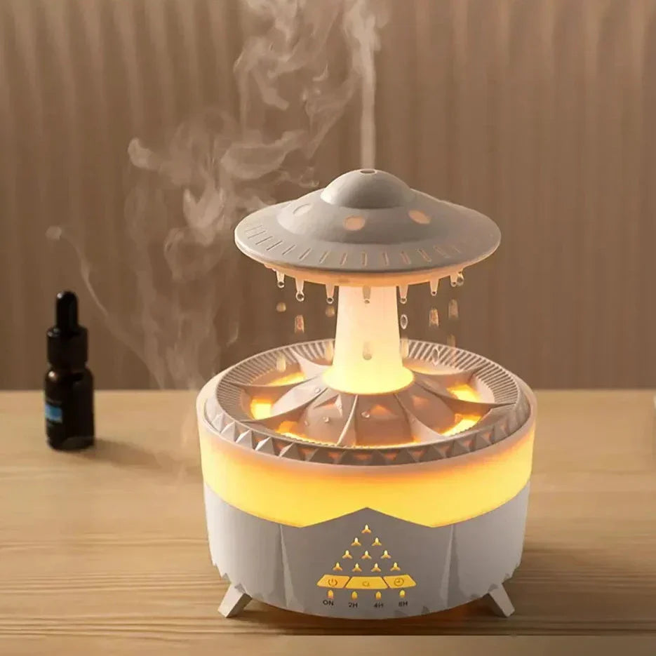 Ultralyd Aromaterapi Luftfugter med Fjernbetjening - Moderne UFO-design