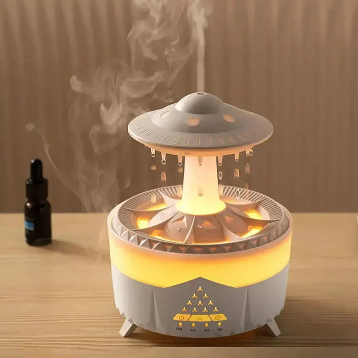 Ultralyd Aromaterapi Luftfugter med Fjernbetjening - Moderne UFO-design