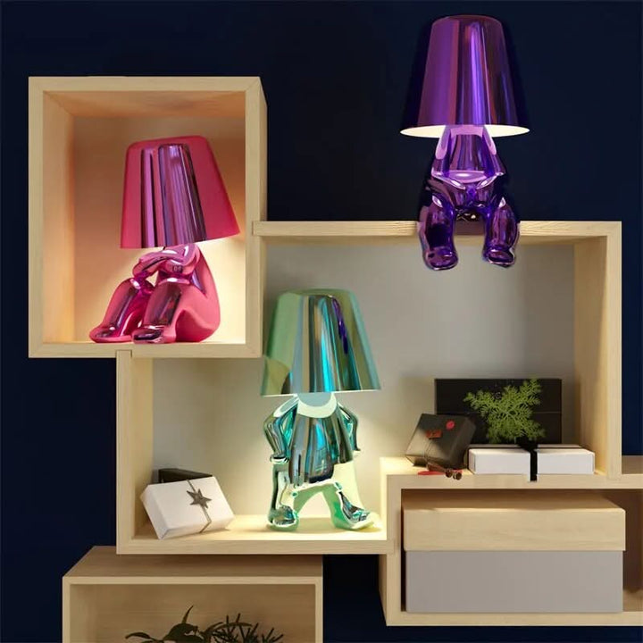Thinker Bordlampe i Resin med Varm Hvid LED Lys