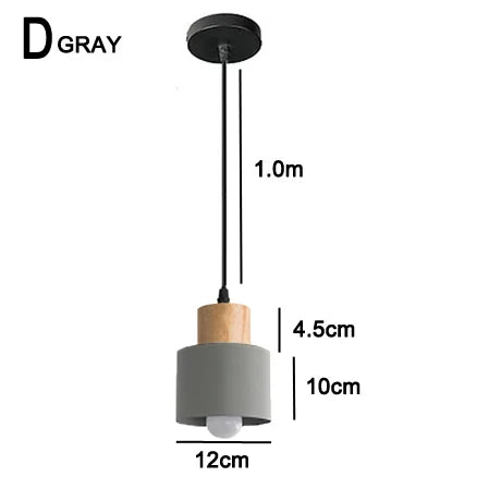 Moderne LED Pendellampe i Metal og Træ