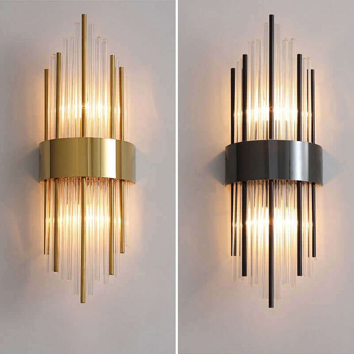 Art Deco Væglampe i Guld med Op & Ned Skærme