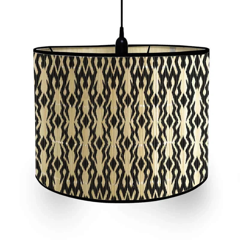 Art Deco Lampeskærm i Bambus og Jern