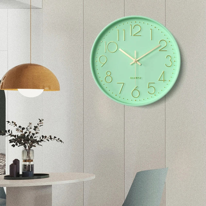 Minimalistisk 20 cm Nordisk Vægur i Glas og Plast