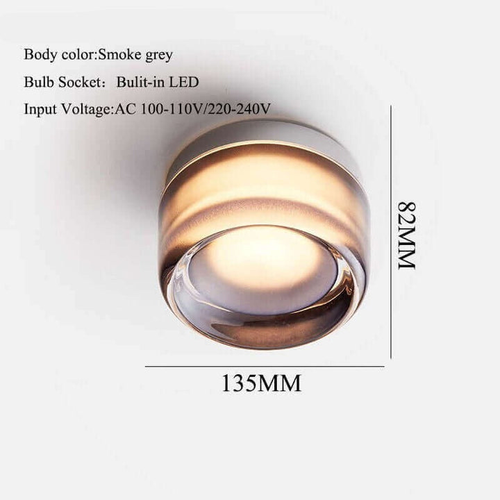 Ribbet Plexiglas Væglampe med Metalramme