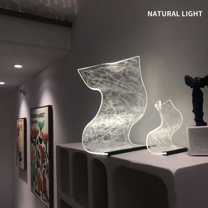 Artsy LED Bordlampe i Glas - Mini & Regular Størrelser