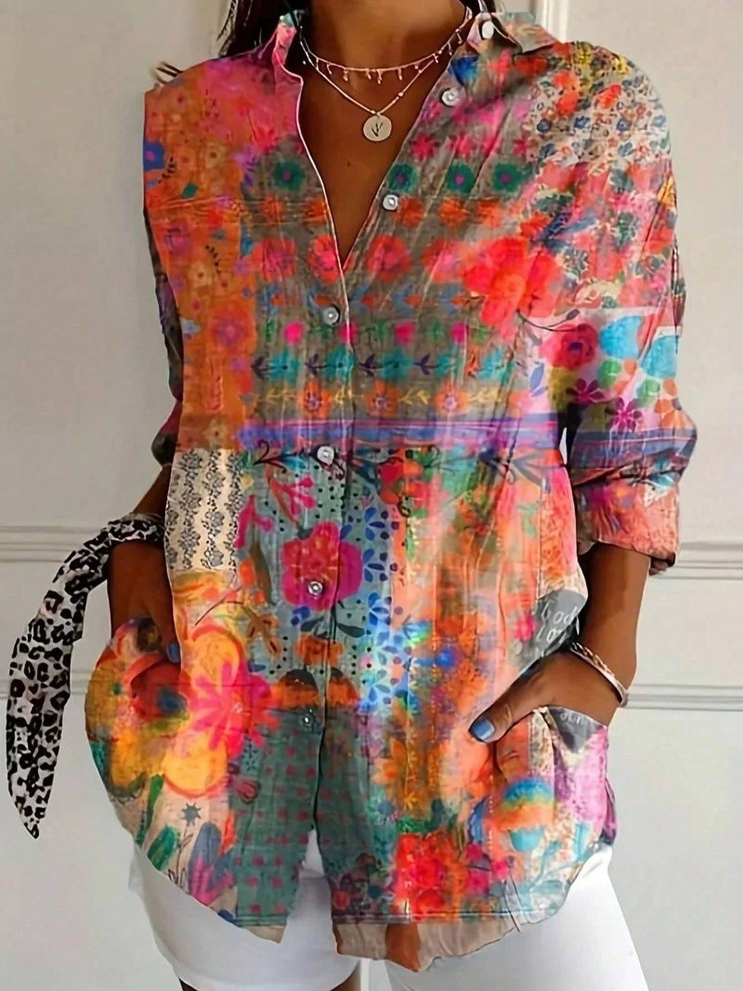Terri™ | Farverig Bluse med Fantastisk Print