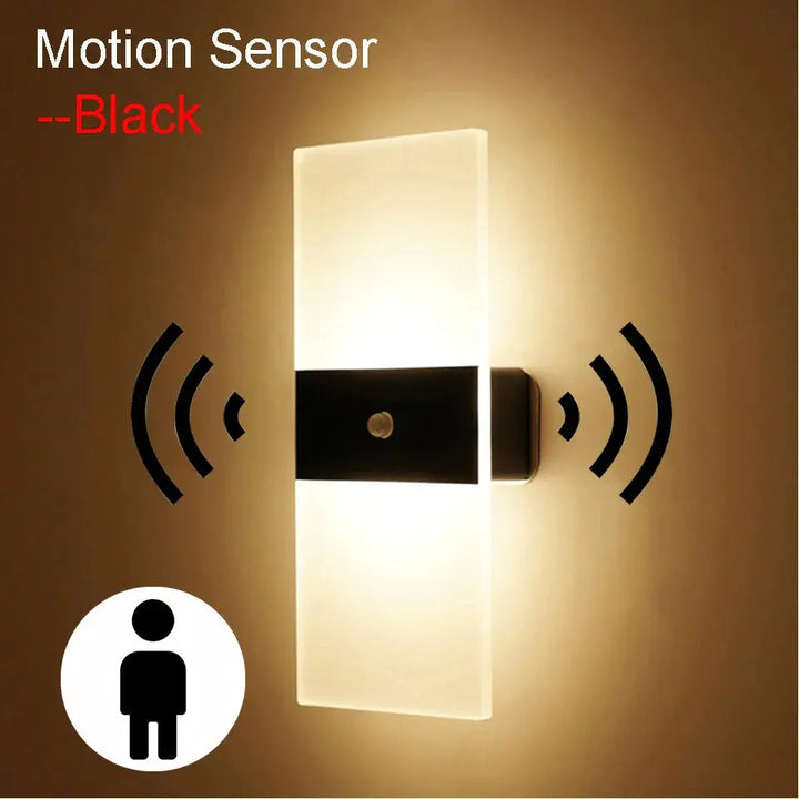 USB Genopladelig Touch Væglampe i Akryl Design