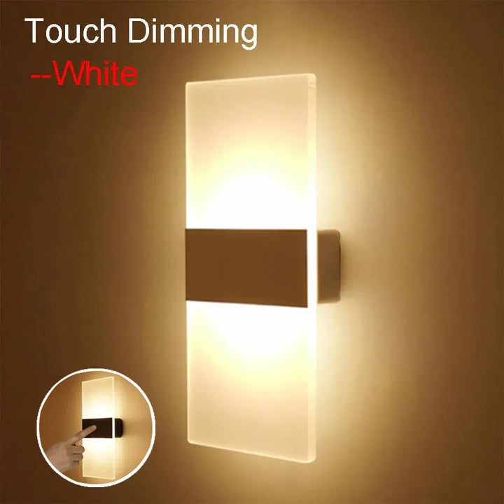 USB Genopladelig Touch Væglampe i Akryl Design
