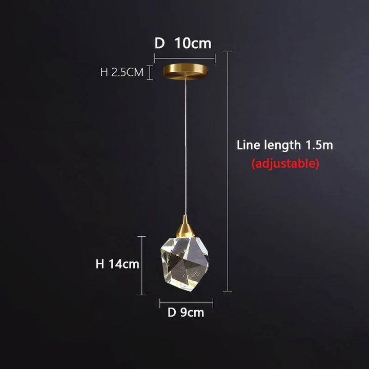 Elegant Krystal Pendel Lys med LED Pærer