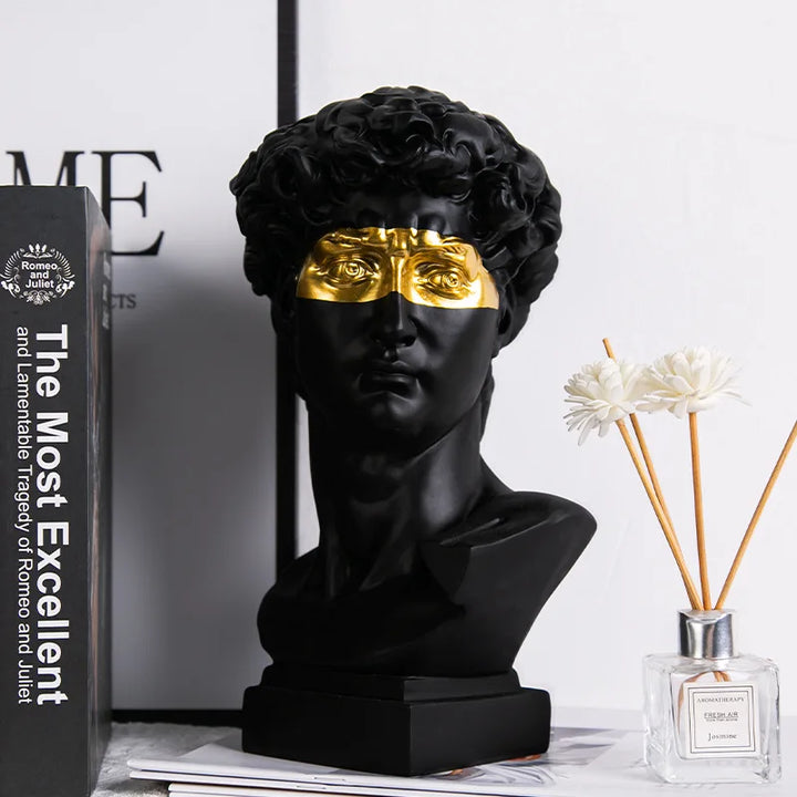 Håndlavet David Hoved Bust i Resin - Moderne Abstrakt Skulptur
