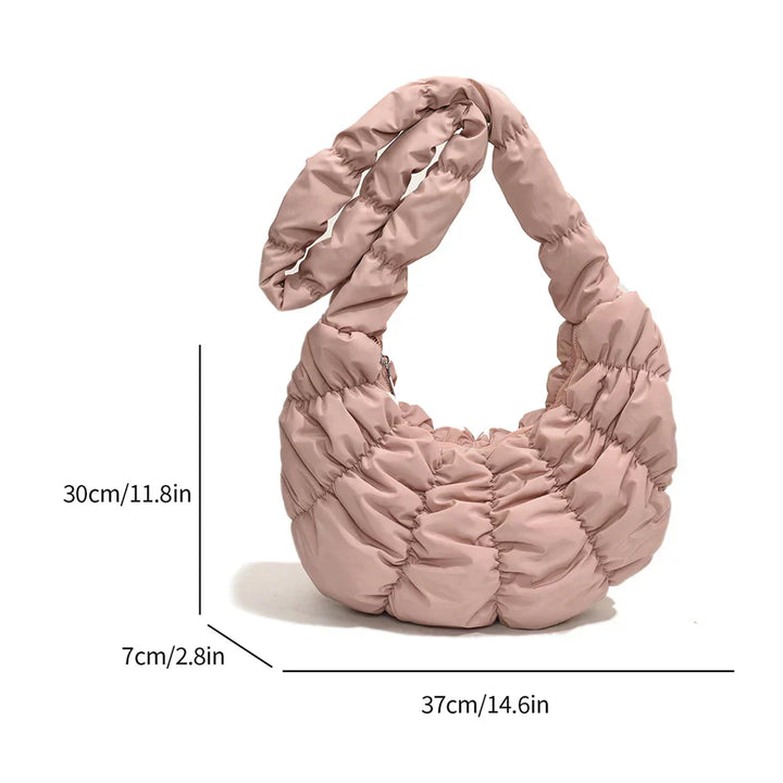 Puff Croissant Skuldertaske i Let Nylon