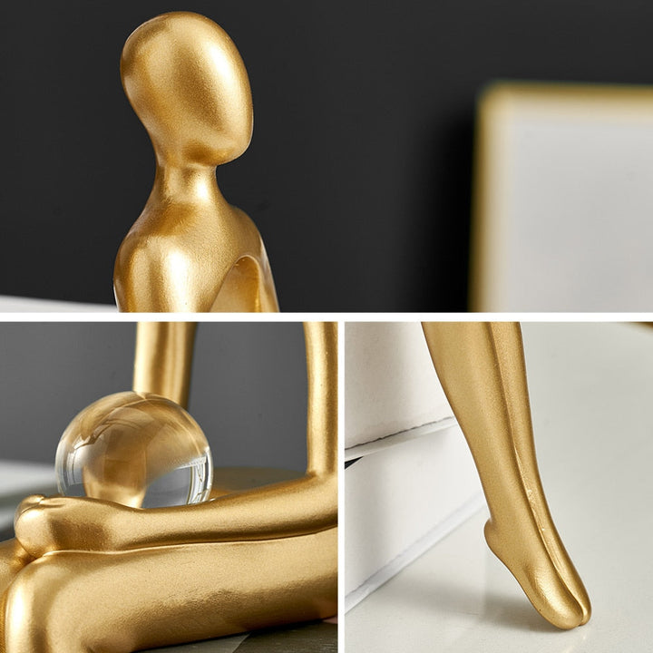 Moderne Abstrakt Skulptur i Harz med Mat Finish