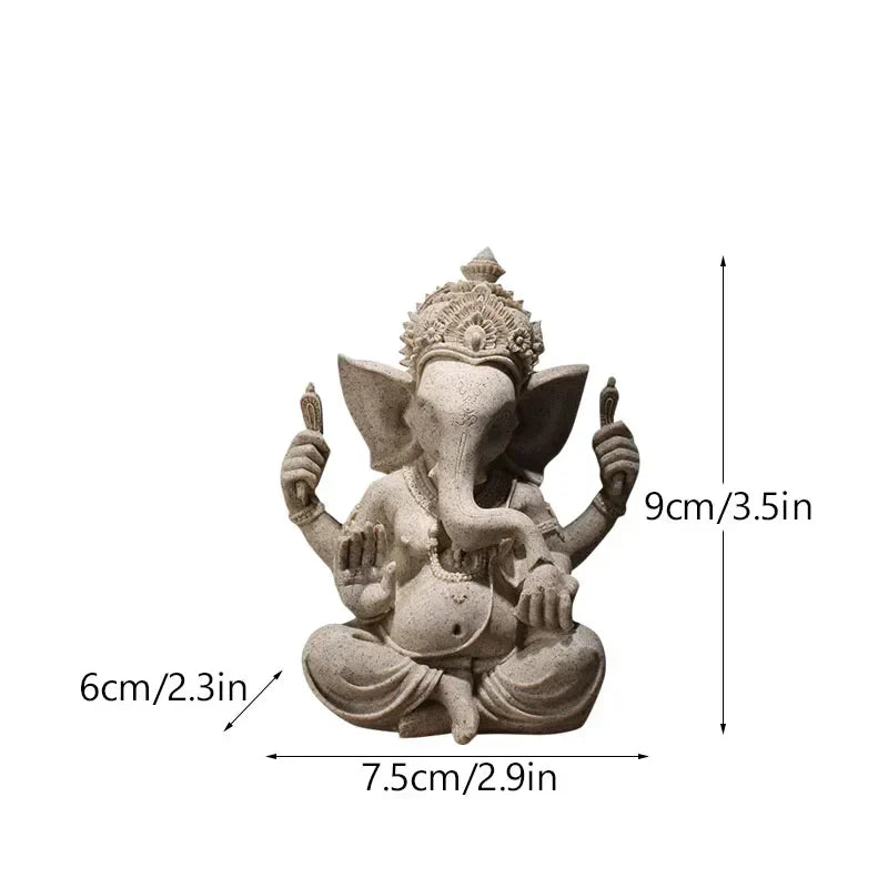 Harz Statuer af Ganesha, Buddha, Shiva, Sai Baba og Hanuman