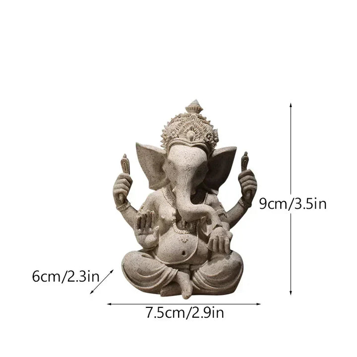 Harz Statuer af Ganesha, Buddha, Shiva, Sai Baba og Hanuman