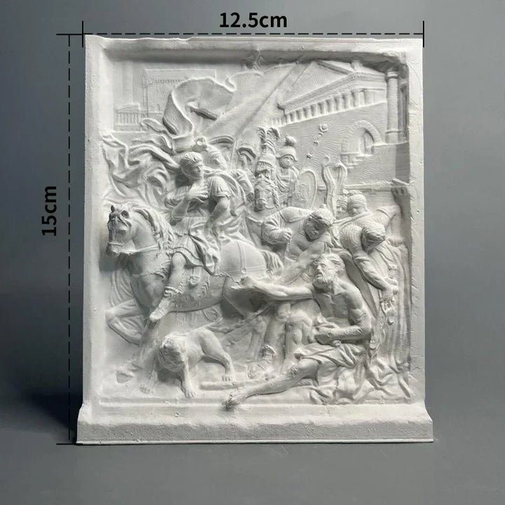 Håndmalet Nordisk Gips Figur med Kunstnerisk Design