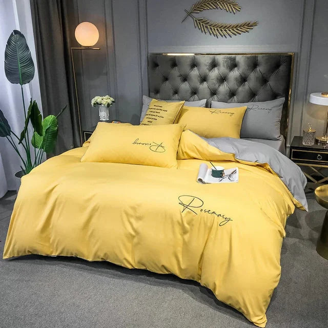 Elegant Broderet Dynecover i Premium Kvalitet