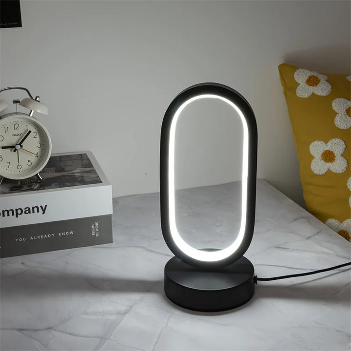 U-formet LED Bordlampe i Metal og Akryl