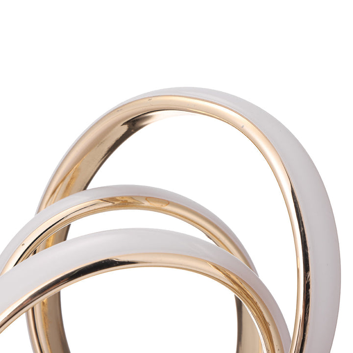 Elegant Spiral LED Bordlampe i Aluminium med Varmt Lys