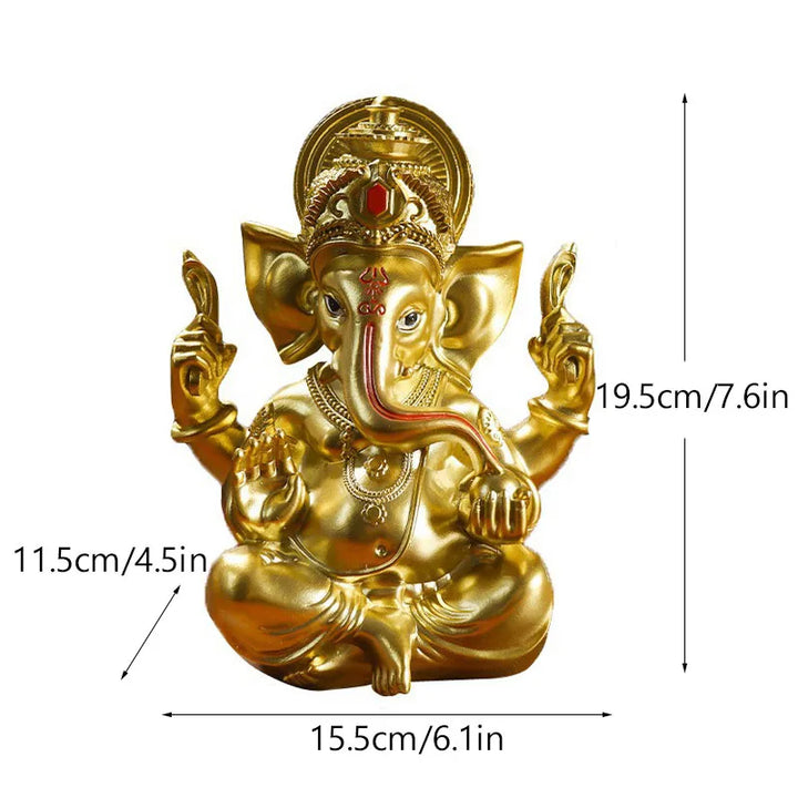 Harz Statuer af Ganesha, Buddha, Shiva, Sai Baba og Hanuman