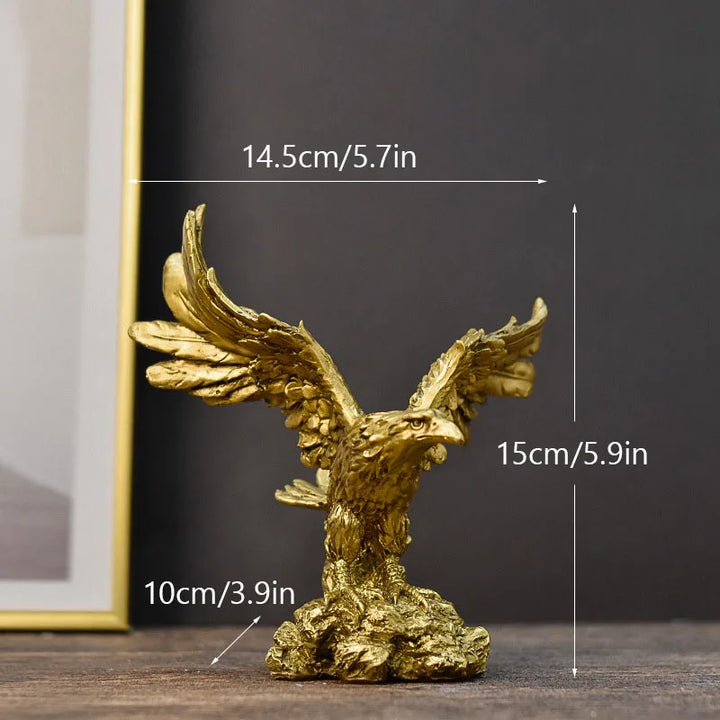 Gylden Harpiks Ørn Statue til Feng Shui Dekor