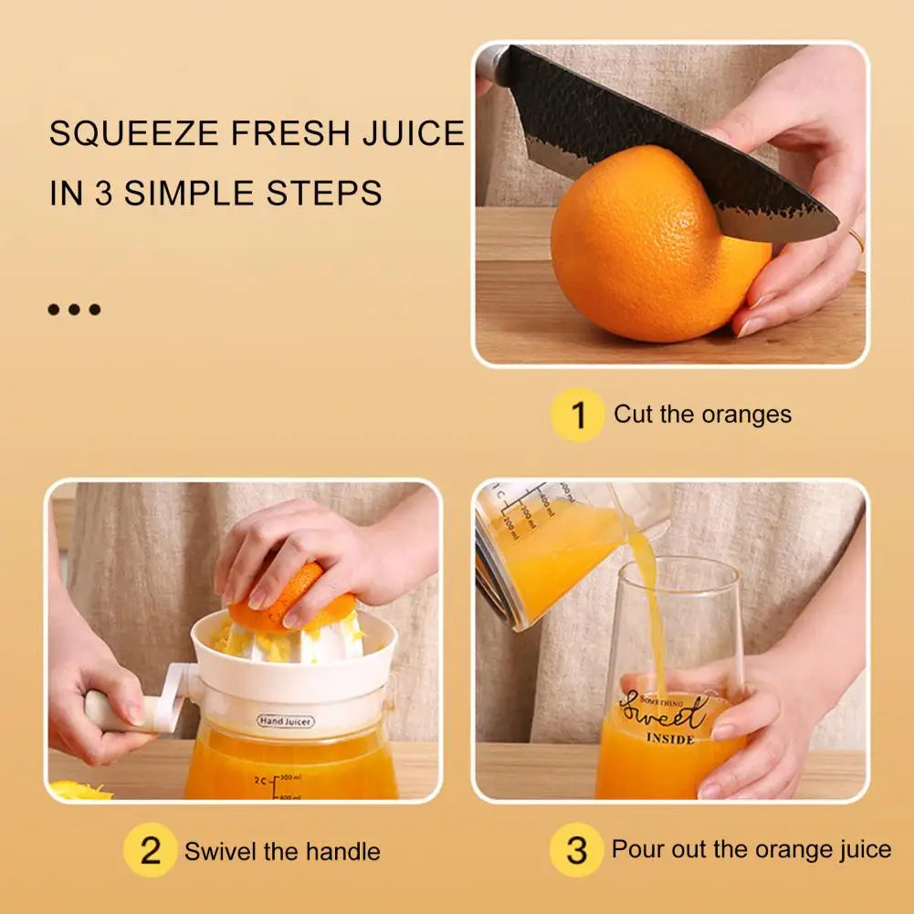 Ergonomisk Håndholdt Citronsaftpresser med Dobbelt Tryk