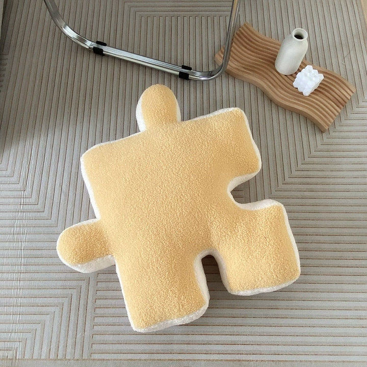 Puzzle Block Pude i Jomfruuld og Bomuld 50 x 50 cm