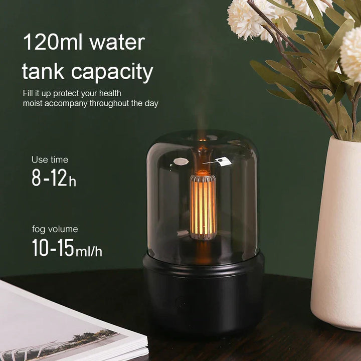 Kompakt Aroma Diffuser med Nattelys og USB-Drev