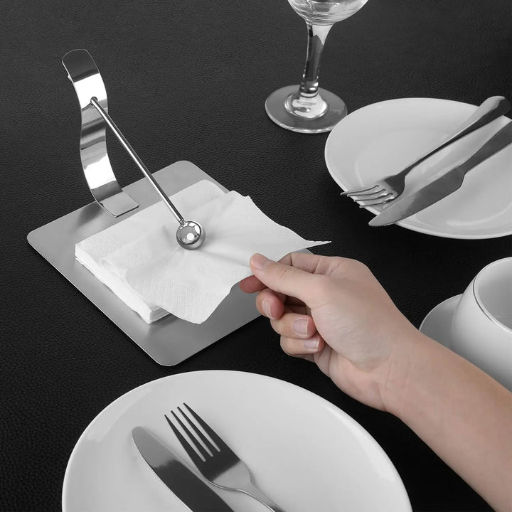 Elegant Servietholder i Rustfrit Stål med Vippefunktion