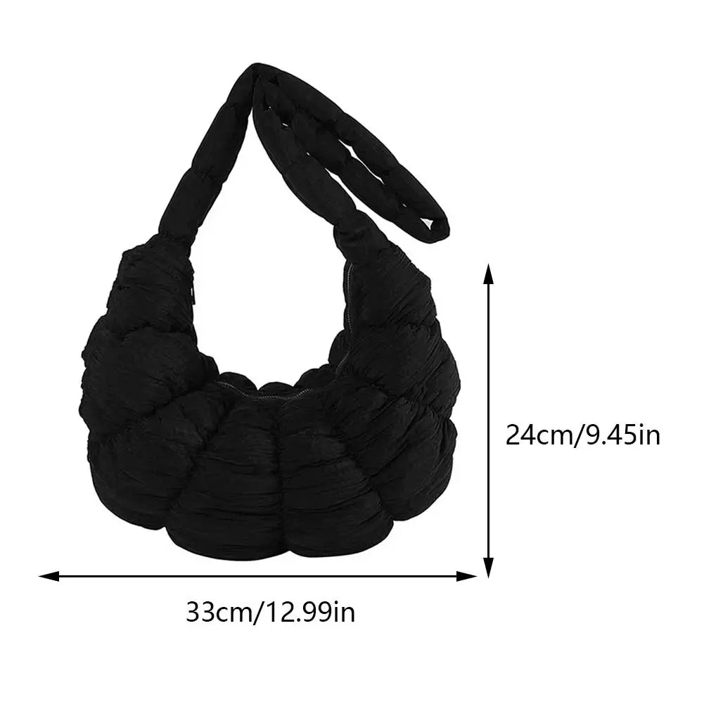 Puff Croissant Skuldertaske i Let Nylon