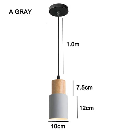 Moderne LED Pendellampe i Metal og Træ