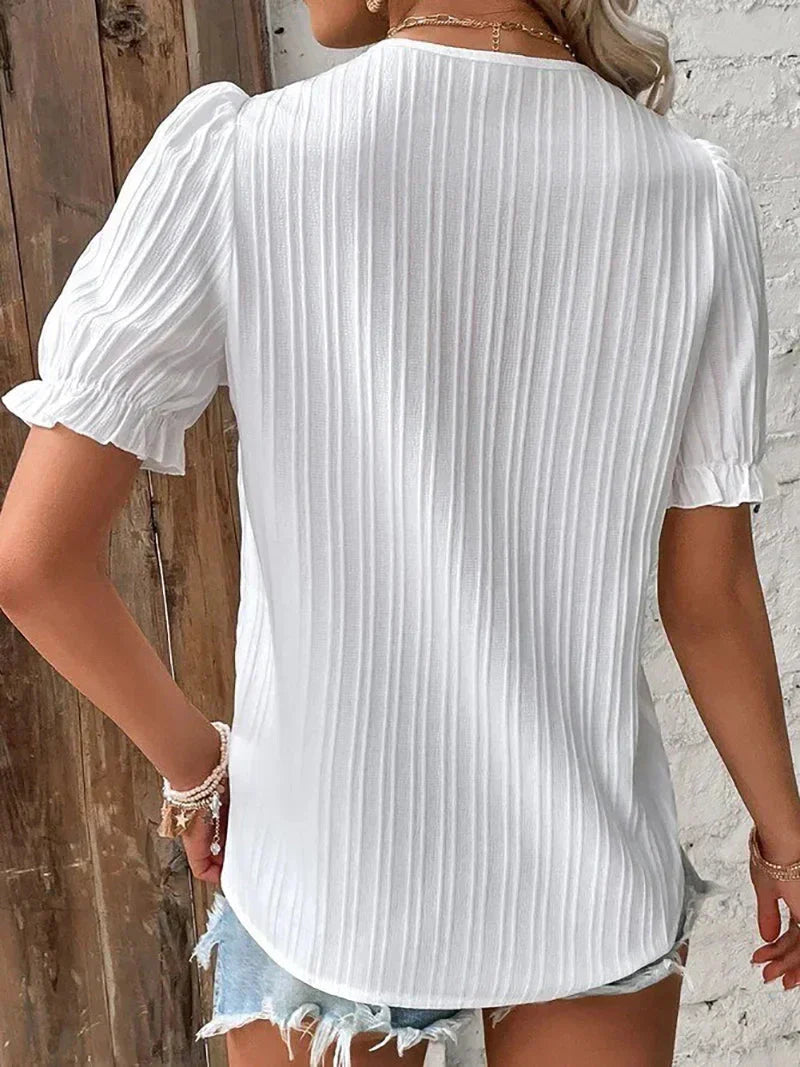 Bea™ | Elegant Bluse med Fortryllende Detaljer