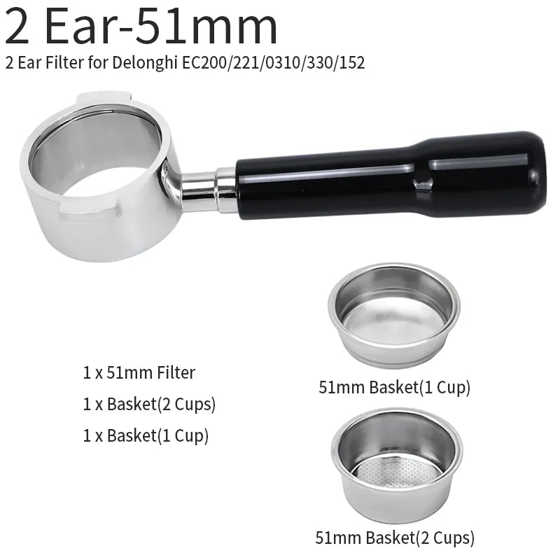 Kaffepulverholder 51mm til Delonghi EC680/EC685
