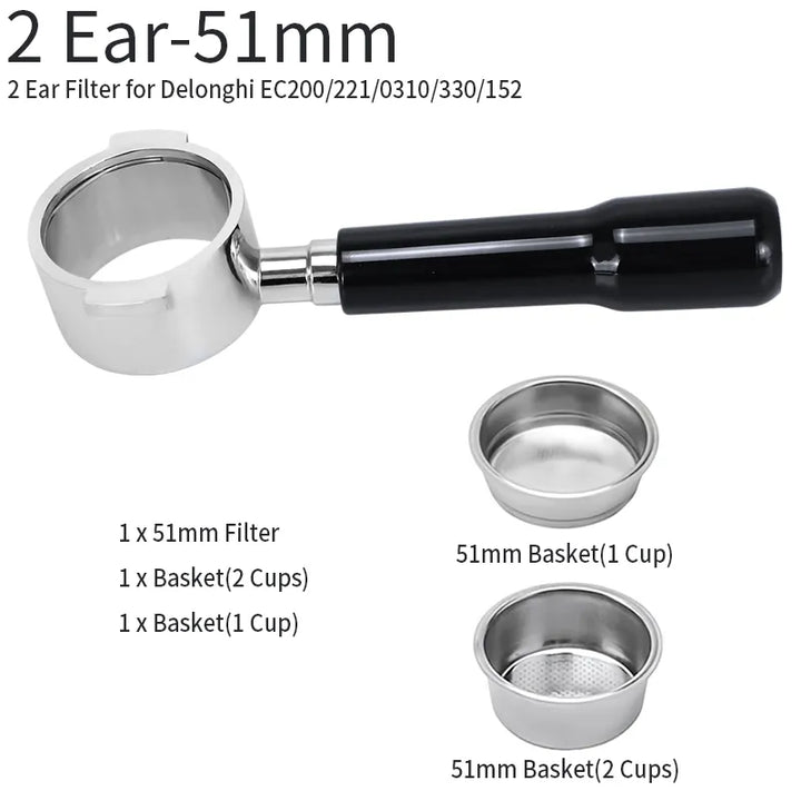 Kaffepulverholder 51mm til Delonghi EC680/EC685
