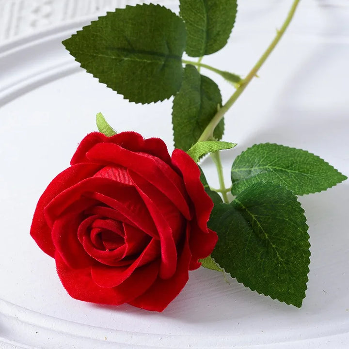 Realistisk Kunstig Rose Bouquet i Velvet - 20 Livagtige Blomster