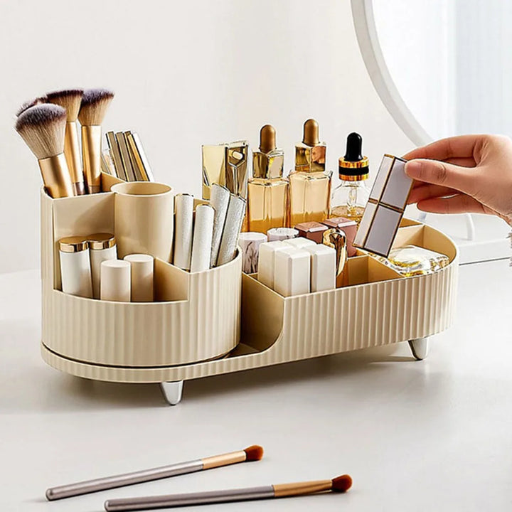 Roterende Skønheds Organizer i Bæredygtig Plastik