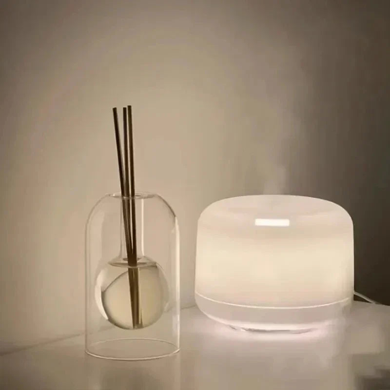 Elegant Glas- og Træduftdiffuser med 8 Duftpinde
