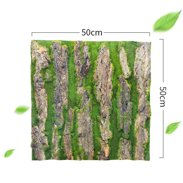 DIY Vægsdekoration med Grøn Bark og Silkeplantegren