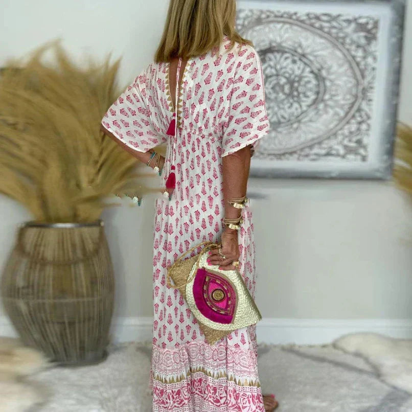 Autumn™ | Boho Print Maxi Kjole