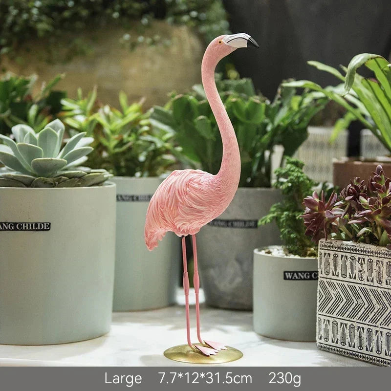 Moderne Flamingo Skulptur i Miljøvenlig Resin