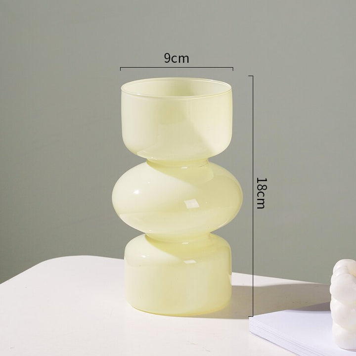 Farverig Glas Dyrevase - 18 cm